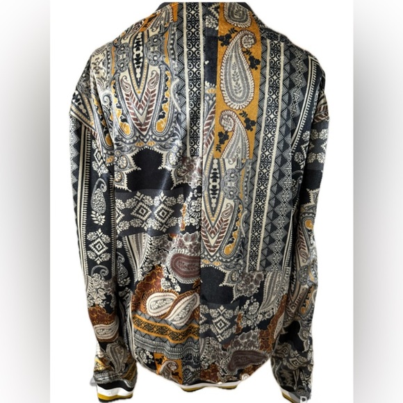 ZARA VELVET BOMBER JACKET PAISLEY  
SIZE: M / RETRO LUXE STREET STYLE FOR WOMEN - Picture 7 of 11